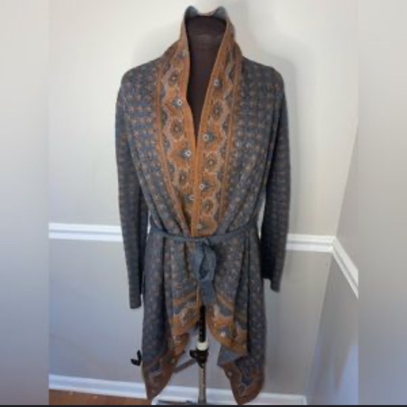 Anthropologie Field Flower Open Front Cardigan Soft Boho Print Stretchy Flowy - Picture 10 of 10